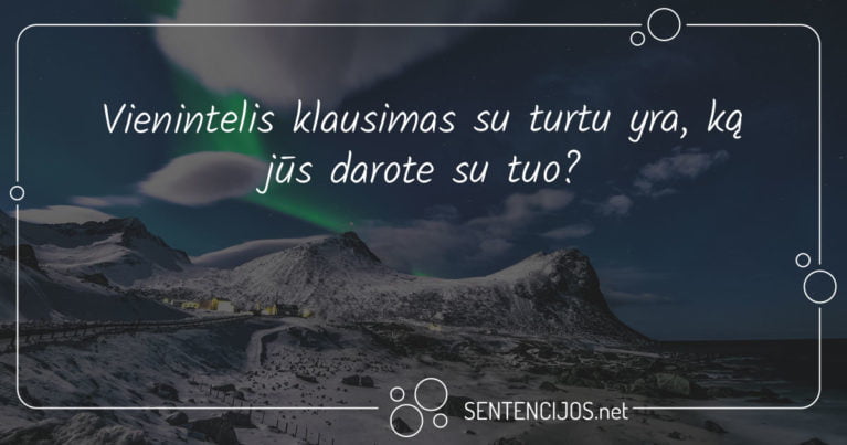 mintys apie pinigus