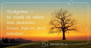 mintis apie issikyrima