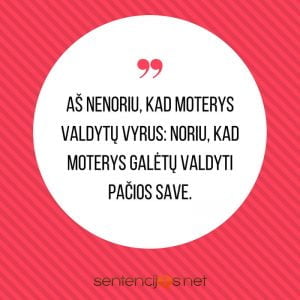 moterys valdo save