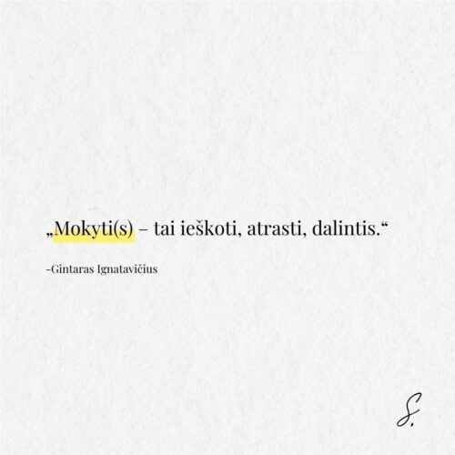 Gintaras Ignatavicius mokytis