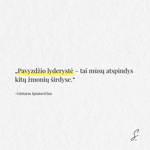 Gintaras Ignatavicius lyderyste