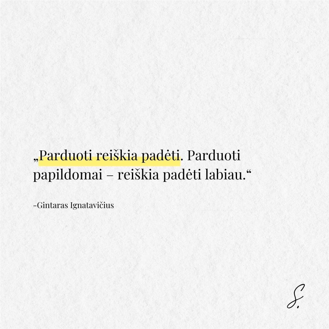 Gintaras Ignatavicius parduoti