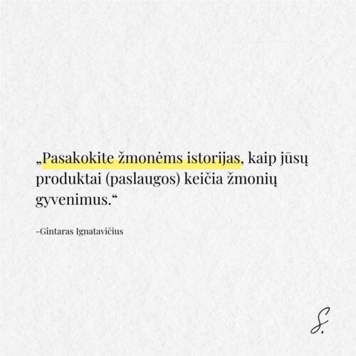 Gintaras Ignatavicius pasakoti istorija