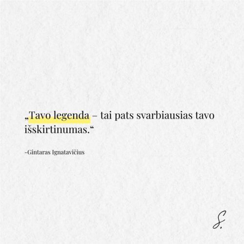 Gintaras Ignatavicius legenda