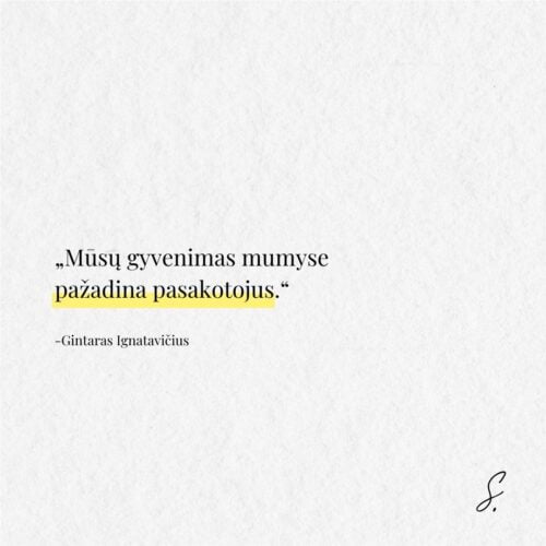 Gintaras Ignatavicius pasakotojas