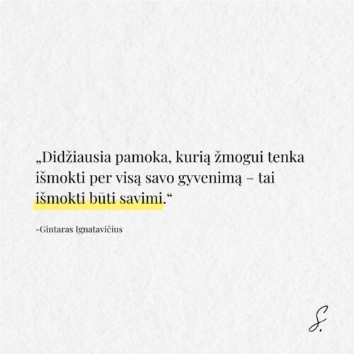 Gintaras Ignatavicius buti savimi