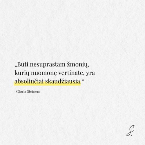 Gloria Steinem jausmai
